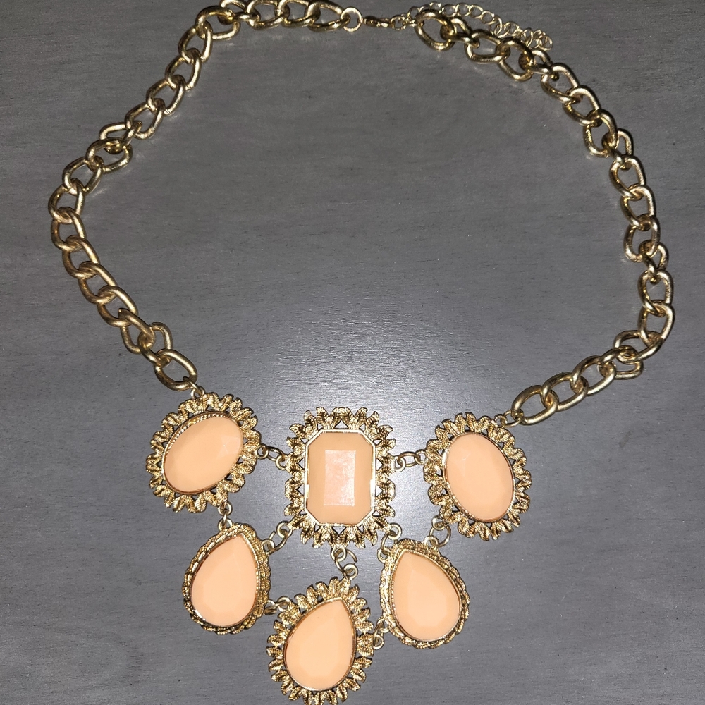 Pink and gold colored costume jewelry